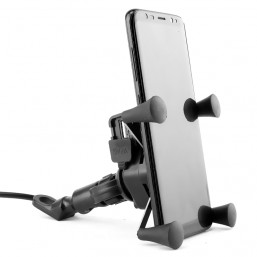 Тримач телефону для мото універсальний з USB 2А